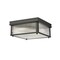 Z-Lite Carnaby Flush Mount, 2-Light, 13 In.W x 6.25 In.H, Matte Black/Clear Ribbed 7504FS13-MB - alternate 1